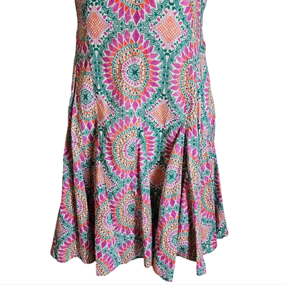 HD in Paris Anthropologie South Island Sun Dress Size 8 Colorful Medallion Print - Picture 5 of 16